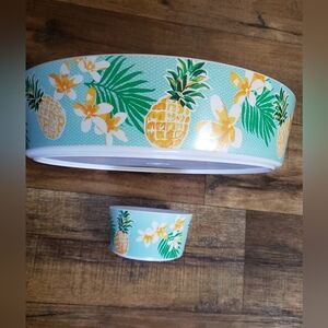 Pineapple Theme Chips & Dip Melamine Tray